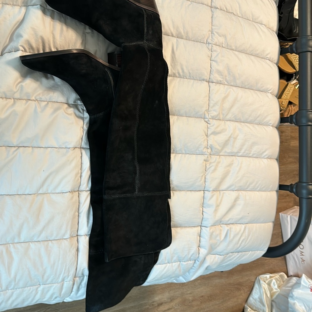 Coach over the knee suede boots